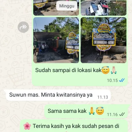 Pengiriman Papan Bunga Duka Kemiri