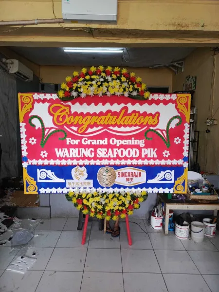 Papan Bunga Ucapan Selamat Kemiri